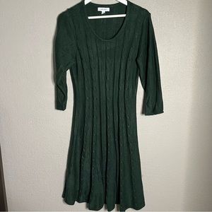NINE WEST Quarter Sleeve Knit Sweater Dress